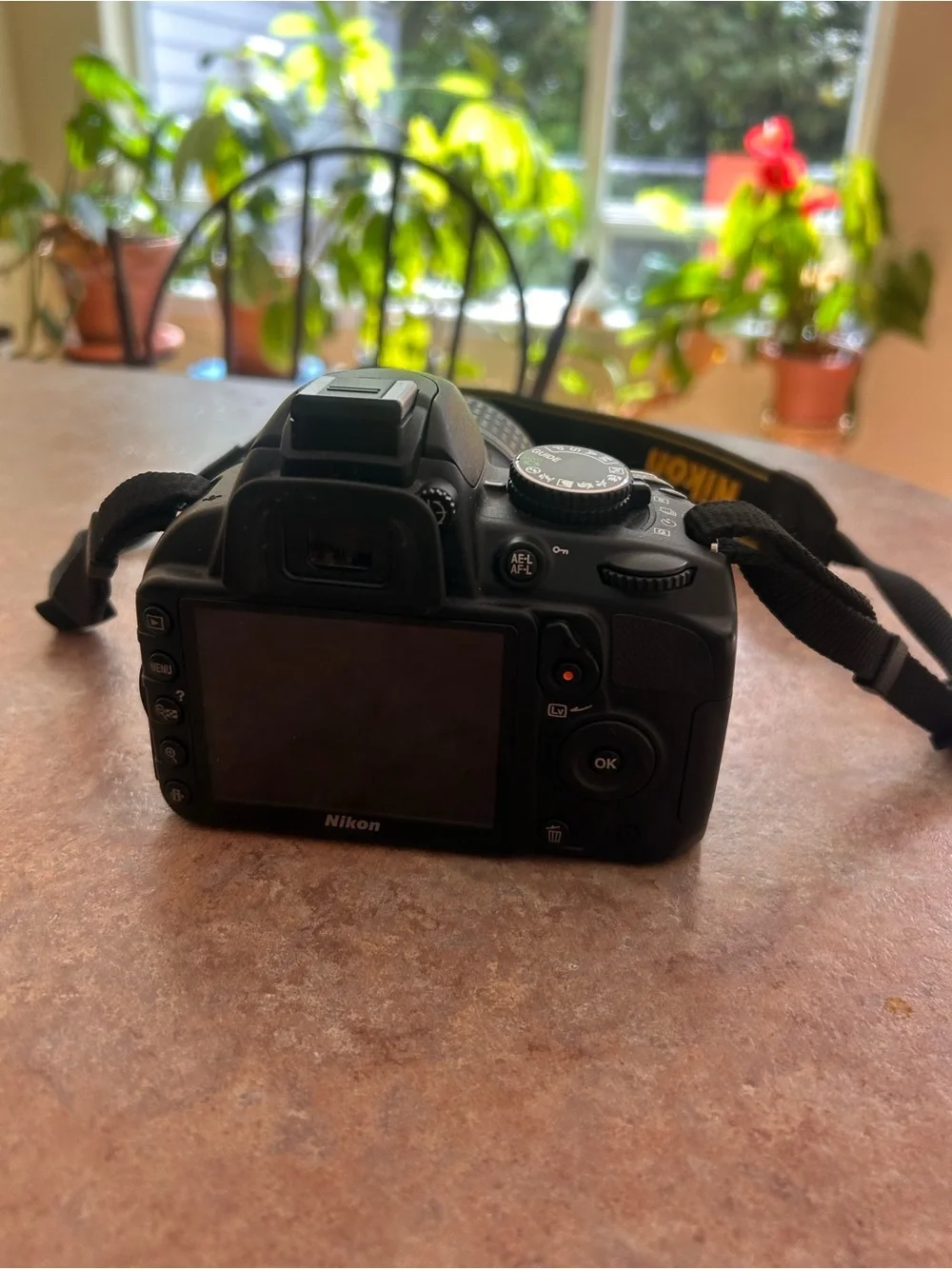 Nikon Black 3100 DSLR Camera with Zoom Lens and Branded Strap